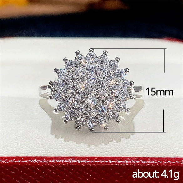 Wholesale Ladies Copper Ring With Micro Inlaid Zircon And Geometric Design