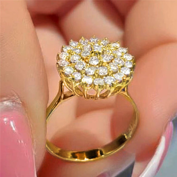 Wholesale Ladies Copper Ring With Micro Inlaid Zircon And Geometric Design