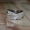 Wholesale Ladies Copper Ring With Micro Inlay Zircon And Geometric Design