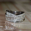 Wholesale Ladies Copper Ring With Micro Inlay Zircon And Geometric Design