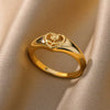 Wholesale Ladies Copper Zircon Inlaid Flower Leaf Fashion Ring With Electroplating