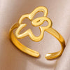 Wholesale Ladies Copper Zircon Inlaid Flower Leaf Fashion Ring With Electroplating
