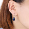 Wholesale Ladies Copper Zircon Jewelry Drop Shaped Earrings With Electroplating And Geometric Style