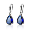 Wholesale Ladies Copper Zircon Jewelry Drop Shaped Earrings With Electroplating And Geometric Style