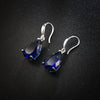 Wholesale Ladies Copper Zircon Jewelry Drop Shaped Earrings With Electroplating And Geometric Style