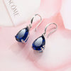Wholesale Ladies Copper Zircon Jewelry Drop Shaped Earrings With Electroplating And Geometric Style
