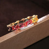 Wholesale Ladies Copper Zircon Ring With Geometric Pattern And Cute Style