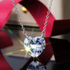 Wholesale Ladies Elegant Heartshaped Copper Love Necklace With Mixed Gem Inlay And Single Zircon