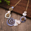 Wholesale Ladies Enamel Geometric Starfish Zinc Alloy Necklace With Paint Oil Processing And Irregular Flower Design