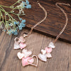 Wholesale Ladies Enamel Geometric Starfish Zinc Alloy Necklace With Paint Oil Processing And Irregular Flower Design