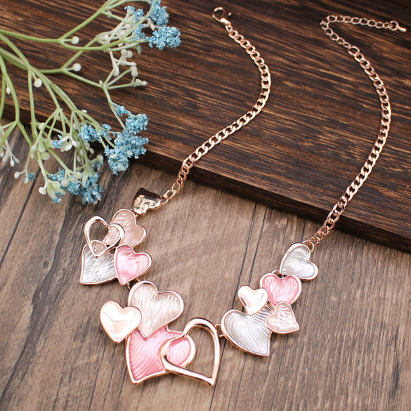 Wholesale Ladies Enamel Geometric Starfish Zinc Alloy Necklace With Paint Oil Processing And Irregular Flower Design