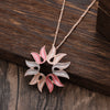 Wholesale Ladies Enamel Geometric Starfish Zinc Alloy Necklace With Paint Oil Processing And Irregular Flower Design