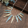 Wholesale Ladies Enamel Geometric Starfish Zinc Alloy Necklace With Paint Oil Processing And Irregular Flower Design