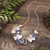 Wholesale Ladies Enamel Geometric Starfish Zinc Alloy Necklace With Paint Oil Processing And Irregular Flower Design