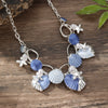 Wholesale Ladies Enamel Geometric Starfish Zinc Alloy Necklace With Paint Oil Processing And Irregular Flower Design