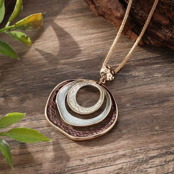 Wholesale Ladies Enamel Geometric Starfish Zinc Alloy Necklace With Paint Oil Processing And Irregular Flower Design