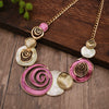 Wholesale Ladies Enamel Geometric Starfish Zinc Alloy Necklace With Paint Oil Processing And Irregular Flower Design