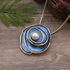 Wholesale Ladies Enamel Geometric Starfish Zinc Alloy Necklace With Paint Oil Processing And Irregular Flower Design