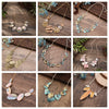Wholesale Ladies Enamel Geometric Starfish Zinc Alloy Necklace With Paint Oil Processing And Irregular Flower Design