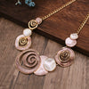 Wholesale Ladies Enamel Geometric Starfish Zinc Alloy Necklace With Paint Oil Processing And Irregular Flower Design