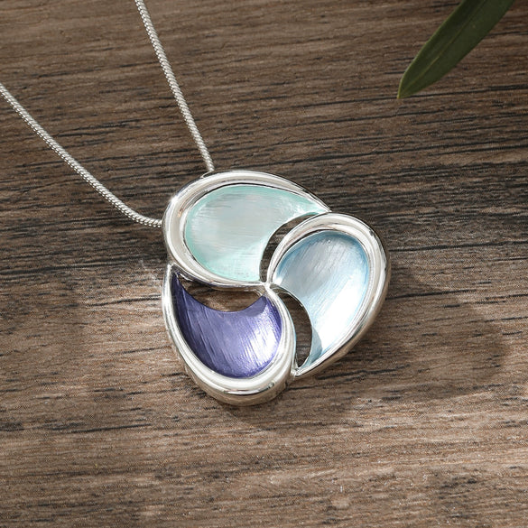 Wholesale Ladies Enamel Geometric Starfish Zinc Alloy Necklace With Paint Oil Processing And Irregular Flower Design