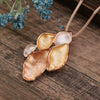 Wholesale Ladies Enamel Geometric Starfish Zinc Alloy Necklace With Paint Oil Processing And Irregular Flower Design