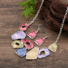Wholesale Ladies Enamel Geometric Starfish Zinc Alloy Necklace With Paint Oil Processing And Irregular Flower Design