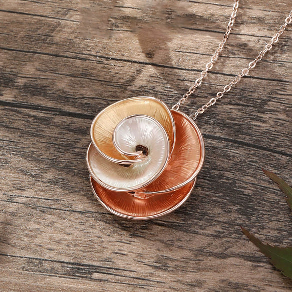 Wholesale Ladies Enamel Geometric Starfish Zinc Alloy Necklace With Paint Oil Processing And Irregular Flower Design