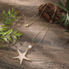 Wholesale Ladies Enamel Geometric Starfish Zinc Alloy Necklace With Paint Oil Processing And Irregular Flower Design