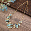 Wholesale Ladies Enamel Geometric Starfish Zinc Alloy Necklace With Paint Oil Processing And Irregular Flower Design