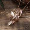 Wholesale Ladies Enamel Geometric Starfish Zinc Alloy Necklace With Paint Oil Processing And Irregular Flower Design