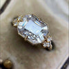 Wholesale Ladies Engagement Ring Copper Gold Plated With Zircon Geometric Style
