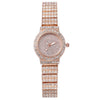 Wholesale Ladies Fashion Casual Compact Steel Band Quartz Watch With Alloy Case Round Dial And Ordinary Glass Mirror