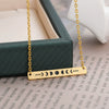 Wholesale Ladies Fashion Jewelry Stainless Steel Moon Eclipse Pendant Clavicle Chain With Crossbar Snake Bone Chain And Geometric Design Electroplating