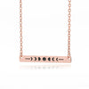 Wholesale Ladies Fashion Jewelry Stainless Steel Moon Eclipse Pendant Clavicle Chain With Crossbar Snake Bone Chain And Geometric Design Electroplating