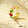 Wholesale Ladies Fashion Light Luxury Geometric Stainless Steel Electroplated Ring Bracelet