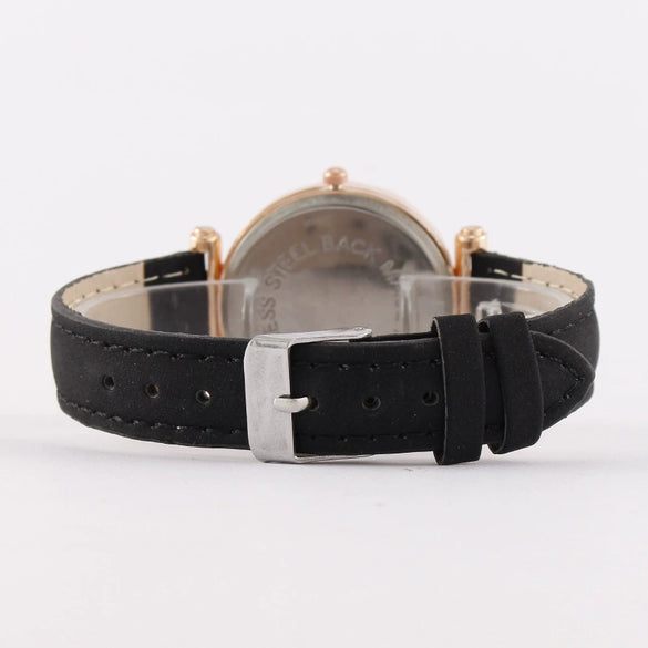 Wholesale Ladies Fashion Quartz Watch With Alloy Case Leather Strap And Round Dial