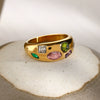 Wholesale Ladies Fashion Ring In 18K Gold Plated Stainless Steel With Geometric Design And Electroplating Treatment