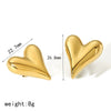 Wholesale Ladies Fashion Titanium Steel Heart Shaped Electroplated Love Earrings