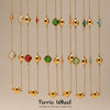 Wholesale Ladies Geometric Ferris Wheel Stainless Steel And Czech Glass Real Gold Plated Long Necklace
