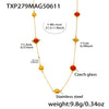 Wholesale Ladies Geometric Ferris Wheel Stainless Steel And Czech Glass Real Gold Plated Long Necklace