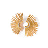 Wholesale Ladies Geometric Lines Stainless Steel Earrings With Diamond Design Light Luxury And Nonfading