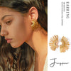Wholesale Ladies Geometric Lines Stainless Steel Earrings With Diamond Design Light Luxury And Nonfading