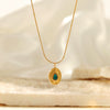 Wholesale Ladies Geometric Oval Pendant Necklace Made Of Stainless Steel And Titanium Steel With Electroplating Design