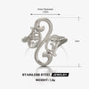 Wholesale Ladies Geometric Pattern Stainless Steel Electroplated Ring