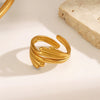 Wholesale Ladies Geometric Stainless Steel Electroplated Ring Jewelry