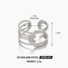 Wholesale Ladies Geometric Stainless Steel 18K Gold Plated Ring Jewelry