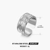 Wholesale Ladies Geometric Stainless Steel Open Adjustable Electroplated Ring Jewelry