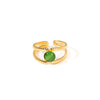 Wholesale Ladies Geometric Titanium Steel Ring Retro Line Hollow Electroplated Design