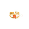 Wholesale Ladies Geometric Titanium Steel Ring Retro Line Hollow Electroplated Design